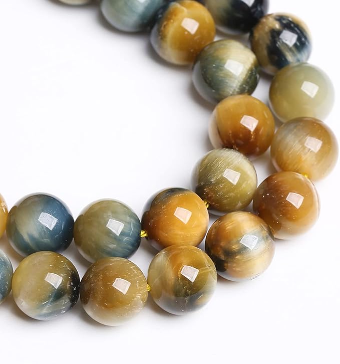 6mm 60PCS Natural Stone Dreamlike Blue Tiger Eye Beads for Jewelry Making DIY Bracelet