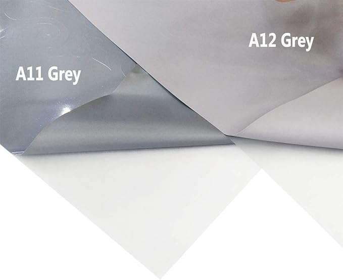 guangyintong Heat Transfer Vinyl Gray HTV Rolls, 12" x 10ft Gray Iron on Vinyl for T-Shirts, Matte Surface Gray HTV Vinyl for All Cutter Machine Easy to Cut & Weed for Heat Vinyl DIY Design