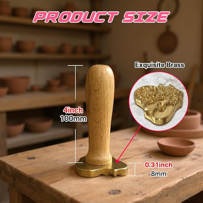 ORYG Custom Pottery Stamp - Personalized Pottery Stamp with Exclusive Logo Designs - The Ideal Gift for Ceramic Artists and DIY Craft Enthusiasts