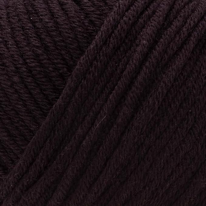 Estako Wool 98 100% Superwash Merino Wool Medium Worsted Weight Soft Knitting and Crochet Yarn 1.76 oz (50gr) 98 yds (90 m) (6359 - Black)