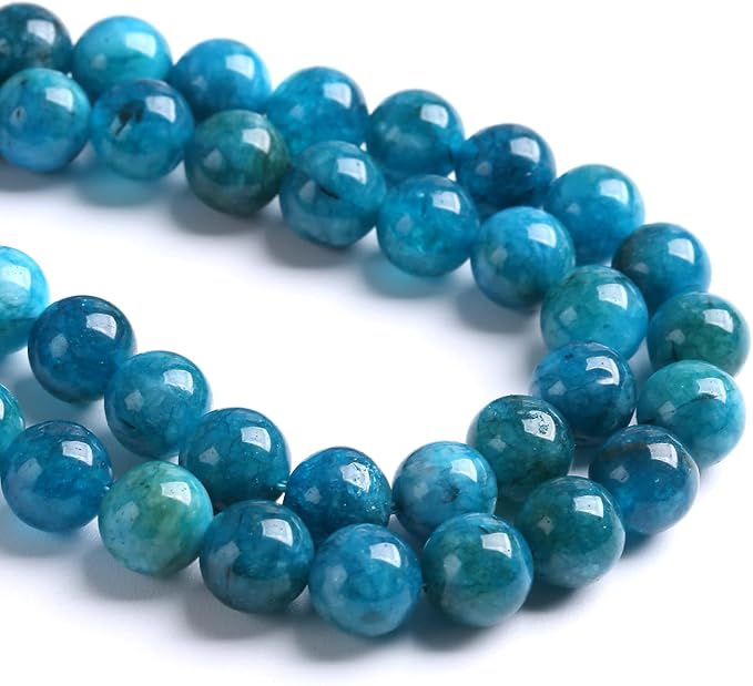12MM 32PCS Blue Apatite Spacer Loose Beads for Jewelry Making DIY Bracelet Necklace