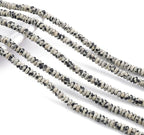 Natural Dalmatian Stone Spacer Beads Caps Rondelle Disk Loose Beads for Beading Jewelry Making 4mmx2mm 38cm