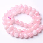 6MM 60PCS Natural Crystal Stone Madagascar Rose Quartz Gemstone Beads for Jewelry Making DIY Bracelet