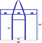 30 x 24 Inch Art Portfolio Case, Portfolio Folder for Artwork, Posters Storage Bag with Pocket and Handle Waterproof Art Portfolio Bag for Poster, Scrapbook, Keepsake and Bulletin Board