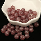 60pcs 6mm Natural Stone Beads Lepidolite Beads Energy Crystal Power Gemstone for Jewelry Making, DIY Bracelet Necklace