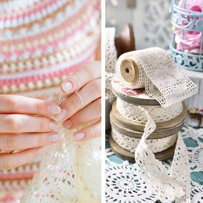 BUTUZE Tatting Shuttle Kit, 10 PCS Plastic Tatting Shuttle with Beading Needles Crochet Hooks Knitting Needles Big Eye Needles Tatting Needles for DIY Hand Lacemaking Craft Tool Weave Yarn Set