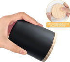 Thick Candle Jars for Making Candles 12 Pcs, 7 OZ Empty Jars with Wood Lids for Candle Making, Sample Container, Matte Black