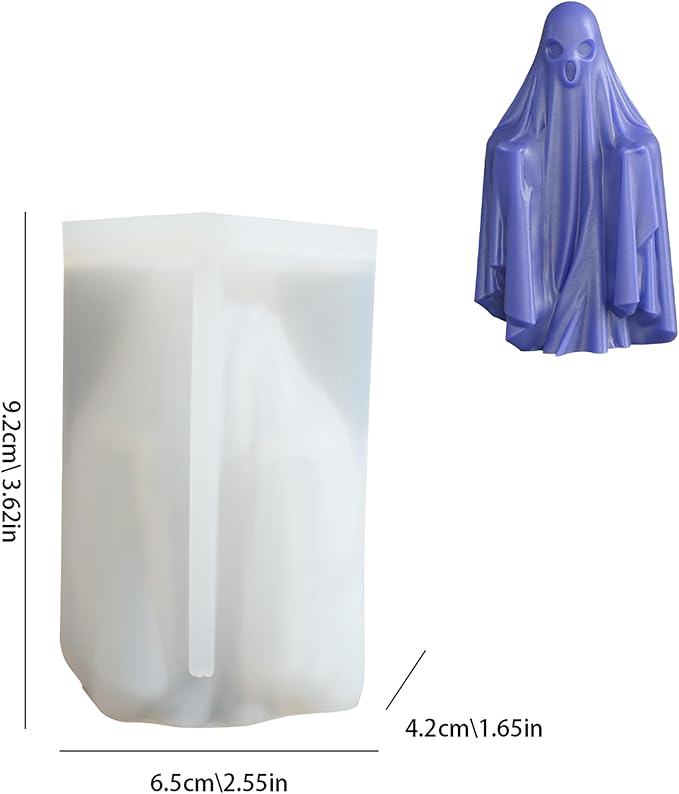 Skull Ghost Animal Molds Bear Candle & Resin Mold - Resin Casting Silicone Molds for Home Decor & Candle Making Wave Spiral Mold