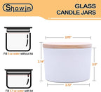 SHOWIN Thick Candle Jars for Making Candles 16 Pcs, 4 OZ Empty Jars with Wood Lids for Candle Making, Sample Container - Dishwasher Safe,Matte White