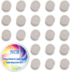 NCB Natural Gemstone Round Spacer Loose Beads (White Jade, 8mm 100Beads)
