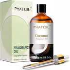 PHATOIL Coconut Fragrance Oils for Aromatherapy, 3.38FL.OZ Diffuser Oils for Home, Perfect for Aromatherapy, Humidifiers, Yoga, DIY Candle and Soap Making - 100ml