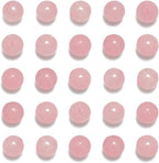 NCB 200pcs 6mm Rose Quartz Loose Beads for Jewelry Making, Natural Semi Precious Beads Round Smooth Gemstones Spacer Beads Charms for Necklaces Bracelets (Rose Quartz, 6mm 200Beads)