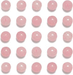 NCB 200pcs 4mm Rose Quartz Loose Beads for Jewelry Making, Natural Semi Precious Beads Round Smooth Gemstones Spacer Beads Charms for Necklaces Bracelets (Rose Quartz, 4mm 200Beads)