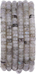 Natural Spectrolite Spacer Beads Caps Loose Semi Gemstone for Beading Jewelry Making 4mmx2mm 38cm