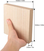 10 Pack Unfinished MDF Wood Squares Blocks, 5.9 x 5.9 Inch Wooden Blocks for Crafts, DIY Projects, and Custom Decor
