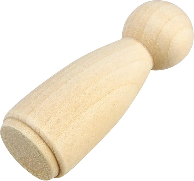 MOUYAT 30 PCS 3.5 Inch Wooden Peg Dolls, Unfinished Angel Girl Wooden Peg People Doll Bodies, Wooden People Figures for Painting, Craft Art Projects