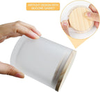 10 OZ Thick Candle Jars for Making Candles 15 Pcs, Empty Jars with Wood Lids for Candle Making, Sample Container, Frosted White