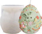 Radish Rabbit Egg Bunny Silicone Molds - Animal & Candle Molds for Resin, Clay & Cake Craft Supplies