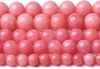 160PCS 4MM Natural Stone Pink Jade Beads Rhodochrosite Chalcedony Beads for Jewelry Making DIY Bracelet 2 Strands