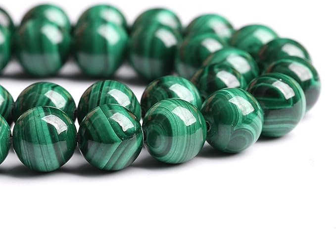 8MM 23PCS Natural Stone Green Malachite 3A Grade Gemstone Loose Beads for Jewelry Making DIY Bracelet