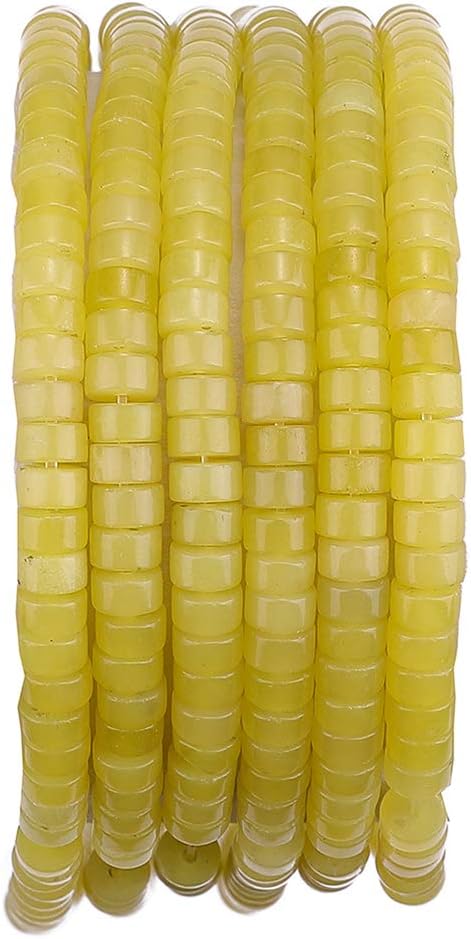 Natural Lemo Jade Spacer Beads Caps Loose Semi Gemstone for Beading Jewelry Making 4mmx2mm 38cm