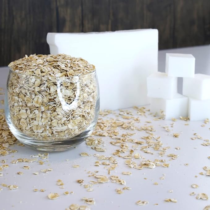 Primal Elements Oatmeal Soap Base - Moisturizing Melt and Pour Glycerin Soap Base for Crafting and Soap Making, Easy to Cut - 5 Pound