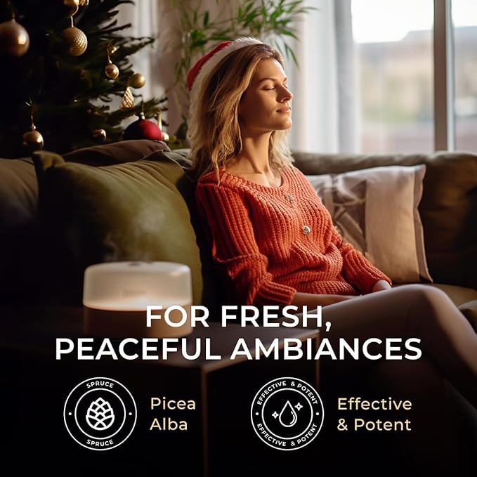 Gya Labs Spruce Essential Oil - 0.34 Fl Oz - for Hair, Skin, Diffuser, Aromatherapy & DIY Candle Making Scent