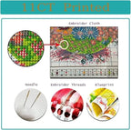 Lzyueyuan Cat Flower Stamped Cross Stitch Kits for Adults Beginner,Cross Stitch Ornament Kits Counted Embroidery Needlepoint Kits Home Decor 11.8X15.7 inch