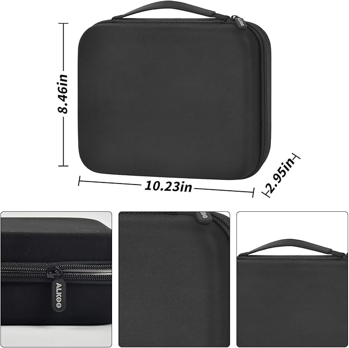 ALKOO Model Paint Storage Case for Testors Paint Set, Paints Organizer Carrying Bag Holds 42 Bottles with 9 Fine Detail Miniatures Brushes, Enamel Container, Drawing Ink Holder- Box Only (Grey)