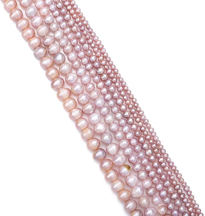Natural Pearl Beads Potato 4-5mm Purple Freshwater Cultured Loose Gemstone Beads for DIY Jewelry Making 13.8''/Strand