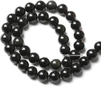 6MM 60PCS Natural Stone Black Obsidian Gemstone Loose Beads for Jewelry Making DIY Bracelet 1 Strand