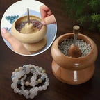 SHOP LC DELIVERING JOY Seed Bead Spinner for Jewelry Making Kit Clay Bead Spinner with Big Eye Beading Needle & 3mtr Wire - Necklace Bracelet Maker Wooden Birthday Gifts - Pinewood