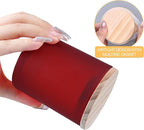 Thick Candle Jars for Making Candles 16 Pcs, 7 OZ Empty Jars with Wood Lids for Candle Making, Sample Container, Frosted Red