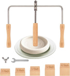 Pottery Trimming Tools and Supplies,Ceramic Pot Cup Opening Tool and Accessories，Pottery Molds for Handbuilding and Pottery Wheel Tools,with 5 Pcs Thickness Wood Boards