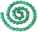45PCS 8mm Green Agate Gemstone Round Loose Beads for Jewelry Making 1 Strand 15"