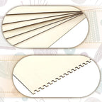 Minatee 50 Pcs Beginners Wooden Loom Notched Weaving Loom Basket Weaving Tools for Kids Adult Art Craft Activity Jewelry Motor Skills Crochet Knitting Sewing Teaching Educational, 6 x 9 in