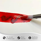 Silver Brush Limited SW-1521S Silverwhite Detail Set, 4pc Short Handle Professional Premium Artist Painting Set for Watercolor, Gouache, Inks, Dyes, Acrylics, Script Liner, Stroke, and Round Brushes