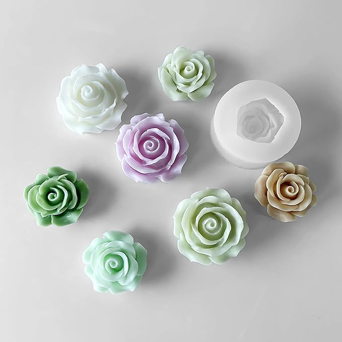 2 Pack Blooming Flower Molds Flower Resin Mold - Resin Casting Silicone Molds for Home Decor & Candle Making Wave Spiral Mold