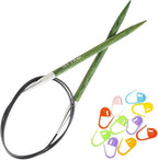 KnitPro Dreamz Circular Knitting Needles 32 inch, Size 9 (80cm, 5.50mm) with 10 Colorful Stitch Markers