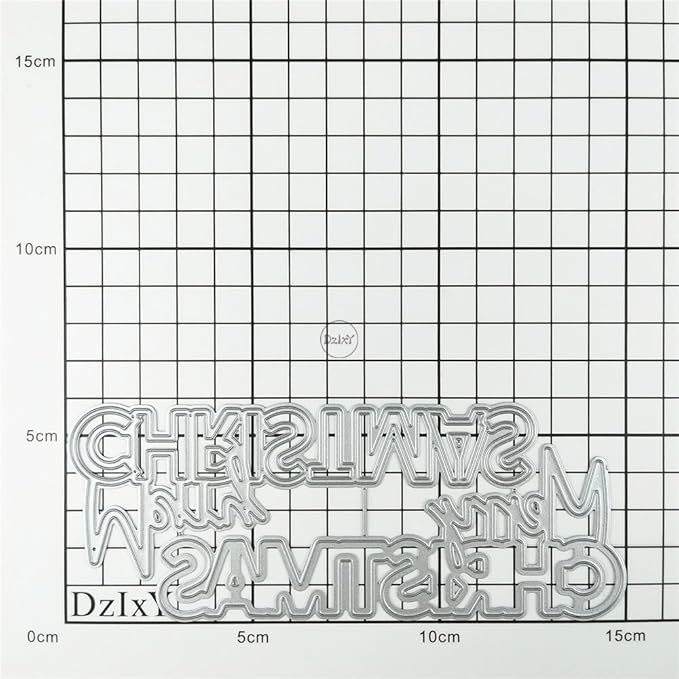DzIxY Merry Christmas Words Metal Cutting Dies for Card Making Kit Embossing Paper Die Cuts Set Scrapbook Stencils Supplies Machine Templates