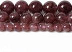 45pcs 8mm Natural Stone Beads Lepidolite Beads Crystal Gemstone for Jewelry Making, DIY Bracelet Necklace