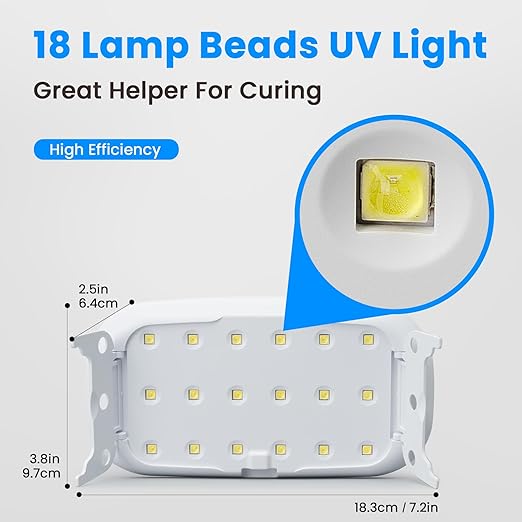 Bsrezn 200g UV Resin Kit with Light 18 Beads, Crystal Clear Solar Activated UV Epoxy Resin for Jewelry Making (100g x 2)