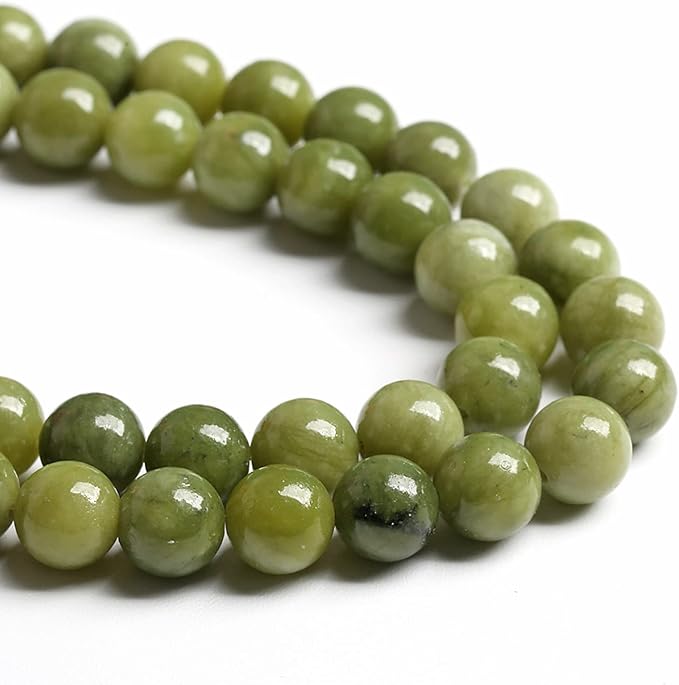 6mm 60pcs Natural Stone Chinese Green Jade Loose Beads for Jewelry Making DIY Bracelet Necklace 1 Strand