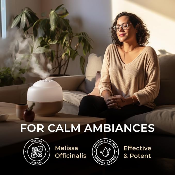 Gya Labs Melissa Essential Oil - 0.34 Fl Oz - for Hair, Skin, Diffuser, Aromatherapy & DIY Candle Making Scent