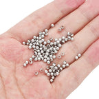 Platinum Plated Round Spacer Beads 3mm 300pcs for Jewelry Making Findings Non Tarnish