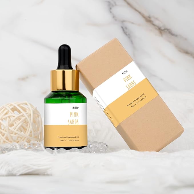 Pink Sands Fragrance Oil, MitFlor 30ml Premium Scented Oil, Large Size Fragrance Essential Oils for Diffuser, Soap & Candle Making Scents, Home Diffuser Oil