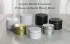 Aroparc White Candle Tins - 8oz, 24 Piece, Straight Sided Bulk Candle Containers for Candle Making Supplies