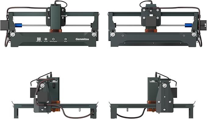 Genmitsu Laser Engraver Machine Kortek 5W, Desktop Laser Cutter, ±0.01mm High Precision, Wireless APP Supported, Portable Laser Engraving Machine for DIY Wood, Acrylic, Leather, Glass, Metal, Fiber