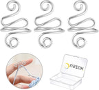 3Pcs Handmade Crochet Tension Ring, Adjustable Companion Knitting Ring with Box Gifts for Crocheters Women (Silver)