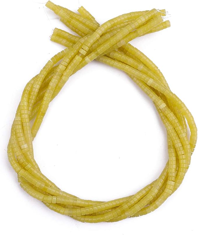 Natural Lemo Jade Spacer Beads Caps Loose Semi Gemstone for Beading Jewelry Making 4mmx2mm 38cm